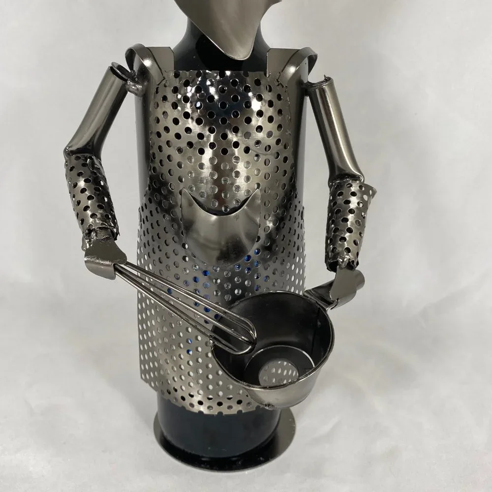 Cooking Chef Metal Wine Bottle Holder MG2627 - Picture 3 of 7